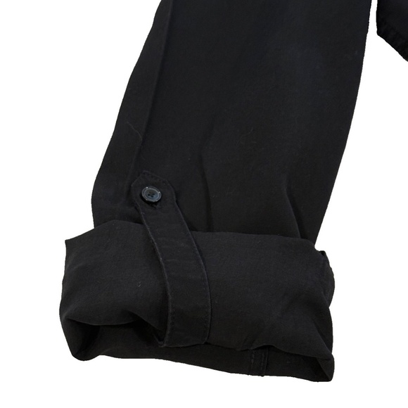 BABATON Aritzia Utility Tencel Lyocell Black Button Up Shirt; Women's XS - Picture 5 of 12